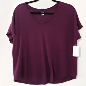 BP Nordstrom Brand Purple Scoop Neck Blouse S